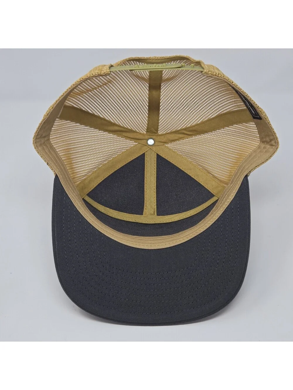 Richardson 168 Trucker Hat Cap Gray Mustard Mesh Adjustable Snapback Blank